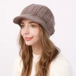Women's Slouchy Beanie Hat Beret Hat Home Daily Holiday Solid / Plain Color Knit Casual Nordic Style Casual / Daily 1 pcs 2025 - Image 2