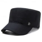 Men's Unisex Flat Cap Baseball Cap Military Cap Cadet Hat Black Navy Blue Polyester Vintage Fashion Casual Street Daily Plain Adjustable Breathable 20 - Image 3