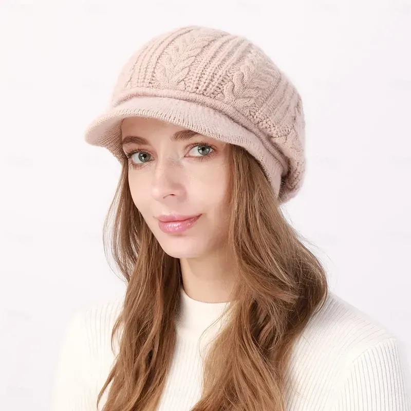 ezxmlc1694512545836.webp Women's Slouchy Beanie Hat Beret Hat Home Daily Holiday Solid / Plain Color Knit Casual Nordic Style Casual / Daily 1 pcs 2025 - Image 1