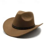 Men's Kentucky Derby Hat Sun Hat Cowboy Hat Fedora Trilby Hat Black Red Woolen Vintage Style Fashion 18th Century State of Texas Daily Theme Party Sol - Image 6