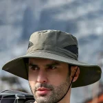 Men's Bucket Hat Sun Hat Fishing Hat Boonie hat Hiking Hat Black Navy Blue Polyester Mesh Streetwear Stylish Casual Outdoor Daily Going out Plain UV S - Image 3