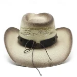 Men's Sun Hat Cowboy Hat Fedora Trilby Hat White Black / White Straw Rope Vintage Style Fashion 18th Century State of Texas Daily Theme Party Solid / - Image 6