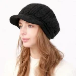 Women's Slouchy Beanie Hat Beret Hat Home Daily Holiday Solid / Plain Color Knit Casual Nordic Style Casual / Daily 1 pcs 2025 - Image 4