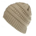 Women's Warm and Stylish with this Brimless Thermal High Bun Ponytail Winter Beanie Hat 2025 - Image 3