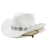 Women's Cowboy Hats Metal Carving Band Western Hats 2025 - Image 2