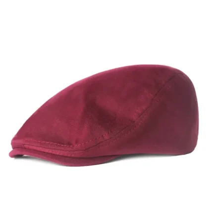 Men's Flat Cap Wine Red Black Polyester Boutique 1920s Fashion Outdoor Solid / Plain Color Comfortable 2025