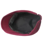 Men's Flat Cap Wine Red Black Polyester Boutique 1920s Fashion Outdoor Solid / Plain Color Comfortable 2025 - Image 3