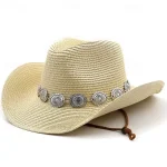 Women's Cowboy Hats Metal Carving Band Western Hats 2025 - Image 4
